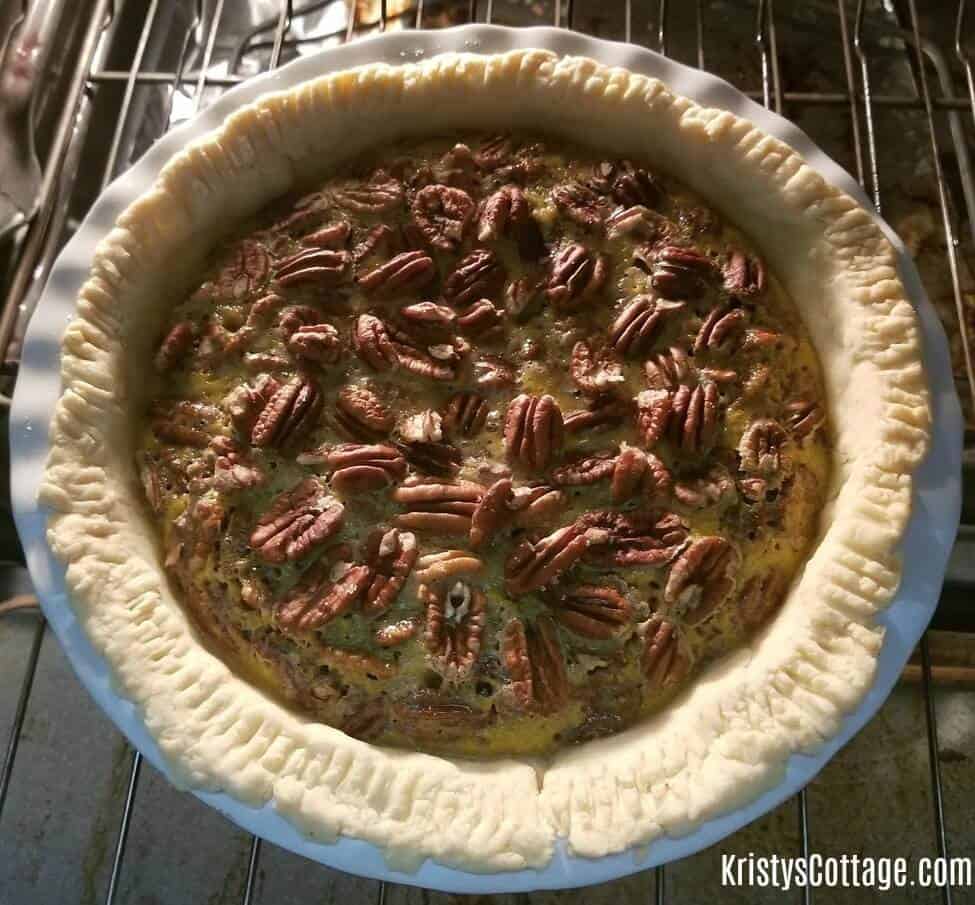 How to Make a Pecan Pie Without Corn Syrup {and with a gluten-free crust} | picture tutorial at Kristy's Cottage blog