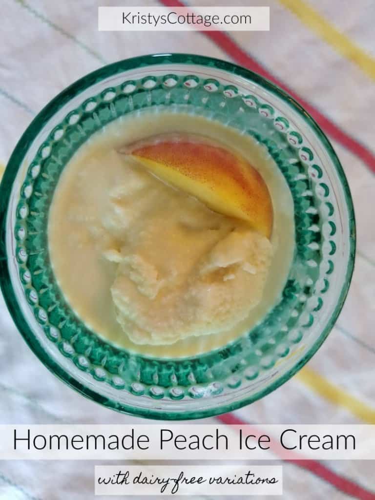 How to Make Homemade Peach Ice Cream (without dairy, if you need to)