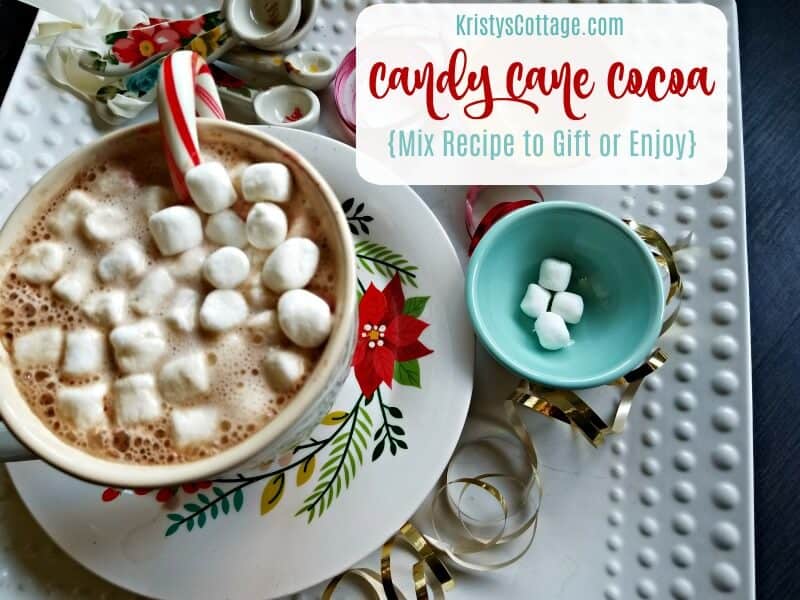 Candy Cane Cocoa Hot Cocoa Mix Recipe | Kristy's Cottage blog