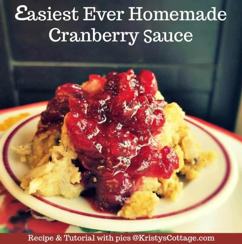 Homemade Cranberry Sauce Recipe + Tutorial | Kristy's Cottage blog