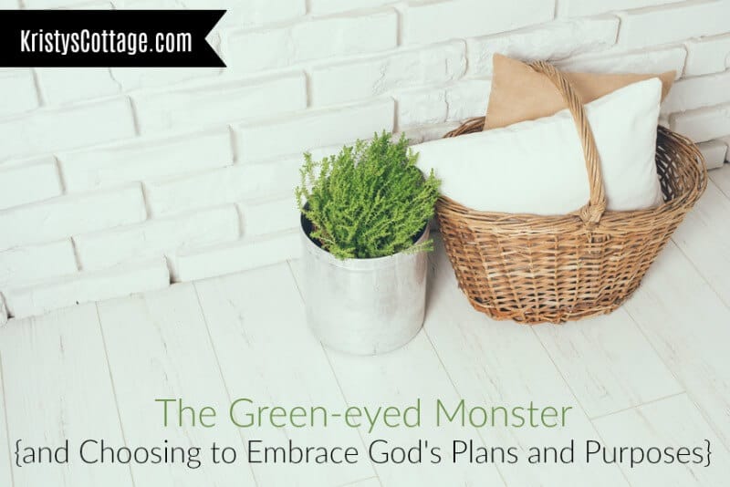 The Green-eyed Monster and Choosing to Embrace God's Plans and Purposes | Kristy's Cottage blog
