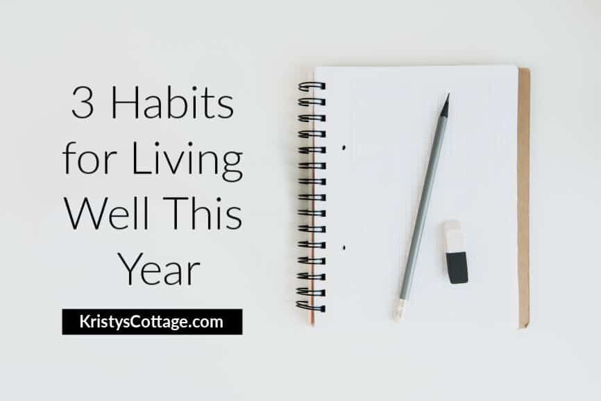 Start small and- most profoundly- start right where you're at. | 3 Habits for Living Well This Year | Kristy's Cottage blog